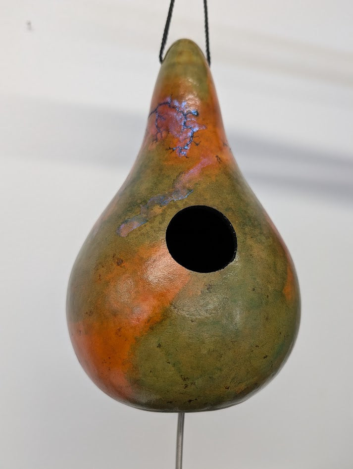 Small Sunset Opal Fractal Burned Thunder Gourd #1