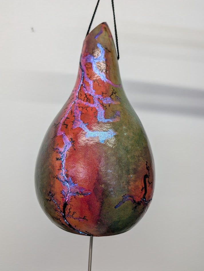 Medium Purple Opal Fractal Burned Thunder Gourd #10