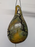 Large Green and Yellow Fractal Burned Thunder Gourd #10