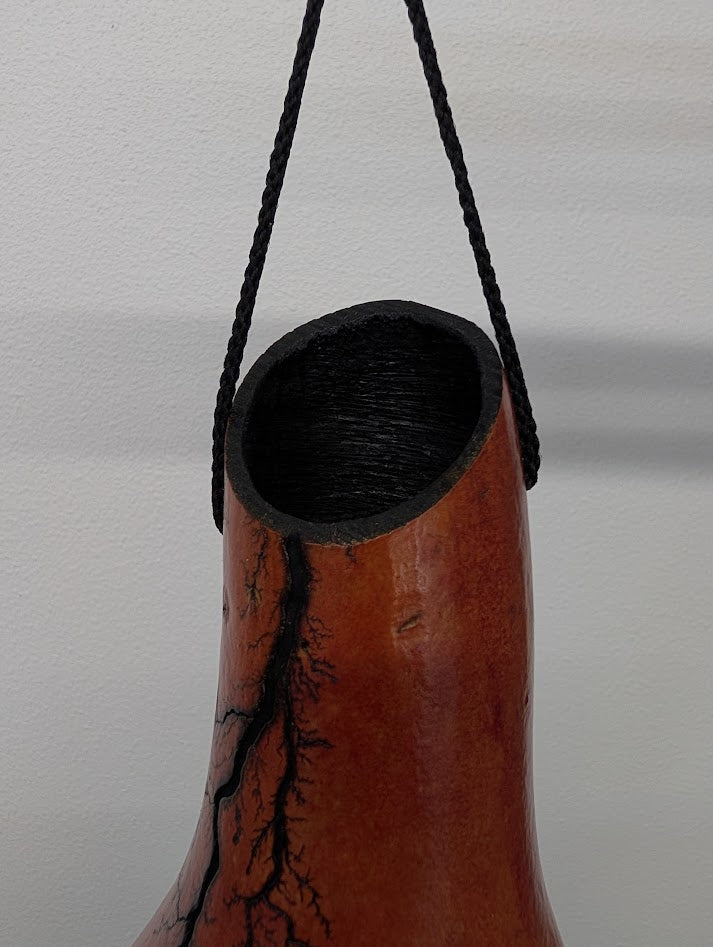 Medium Red Fractal Burned Thunder Gourd #16
