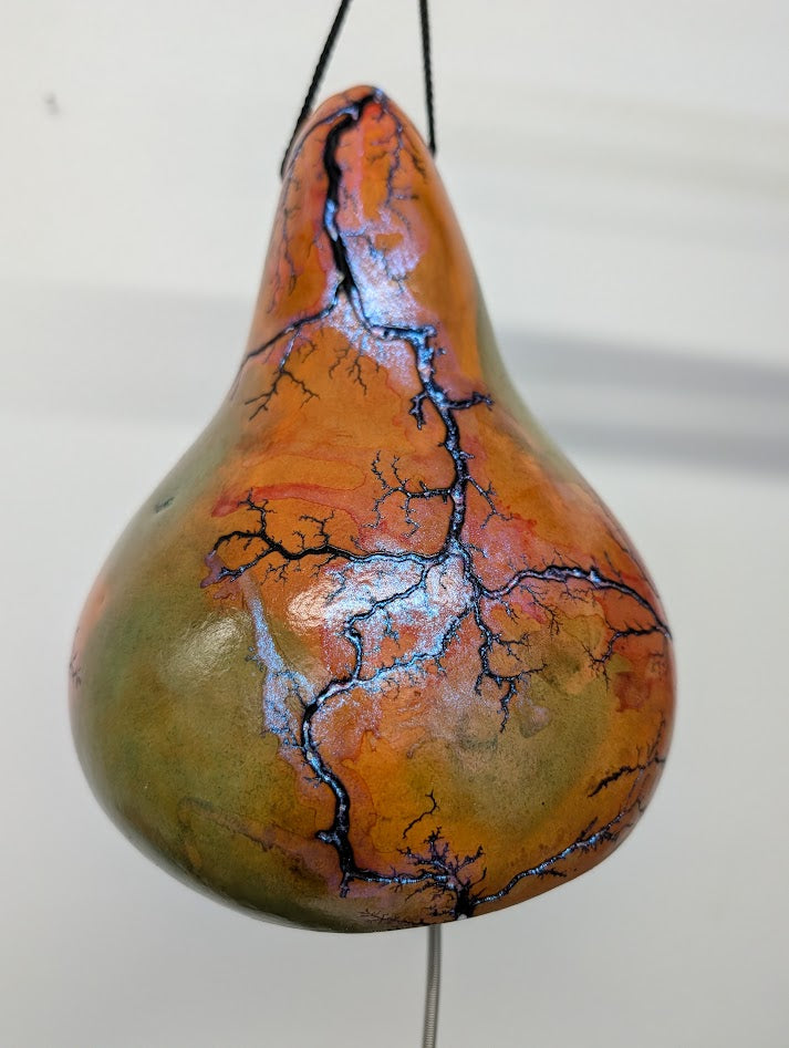 Medium Sunset Opal Fractal Burned Thunder Gourd #17