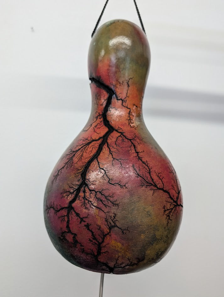 Medium Purple Fractal Burned Thunder Gourd #18