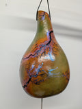 Large Sunset Opal Fractal Burned Thunder Gourd #1
