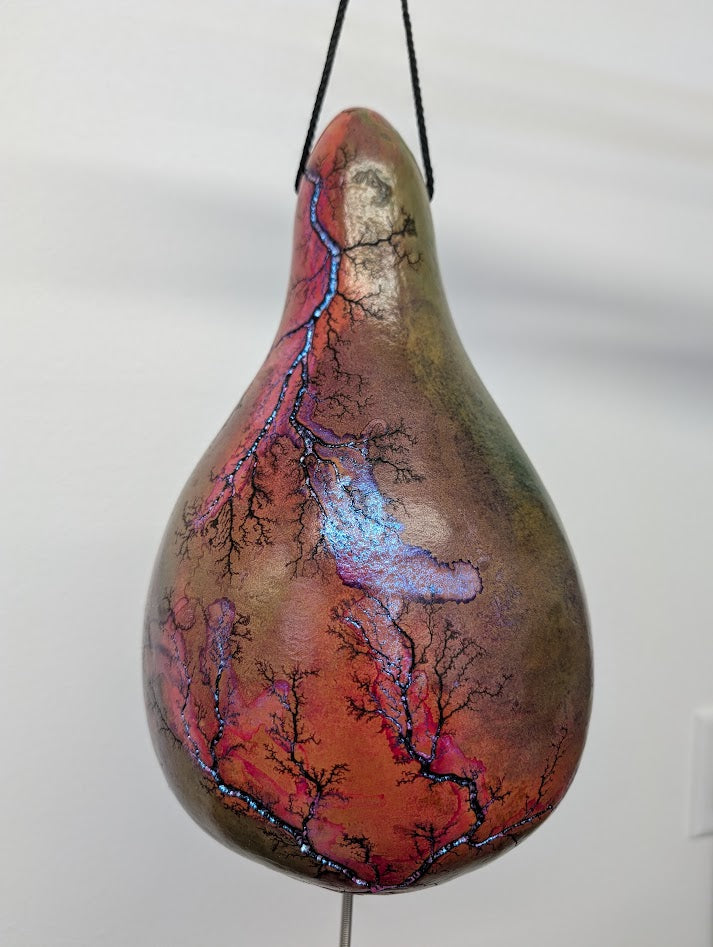 Medium Purple Opal Fractal Burned Thunder Gourd #1