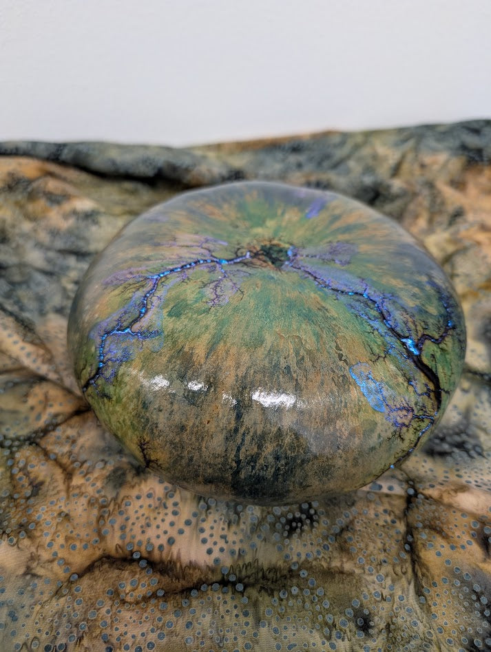Turquoise Opal Ocean Drum Gourd #2