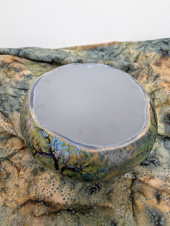 Turquoise Opal Ocean Drum Gourd #2