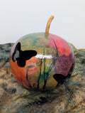 Decorative Gourd Luminary with Hand Carved Butterflies by GYS Gourds