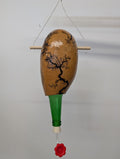Fractal Burned Gourd Hummingbird Feeder by GYS Gourds