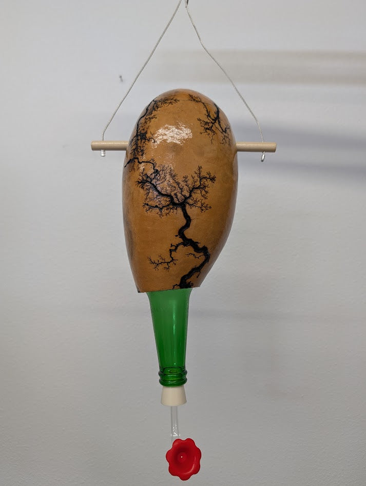 Gourd Humming Bird Feeder Fractal Burned #2