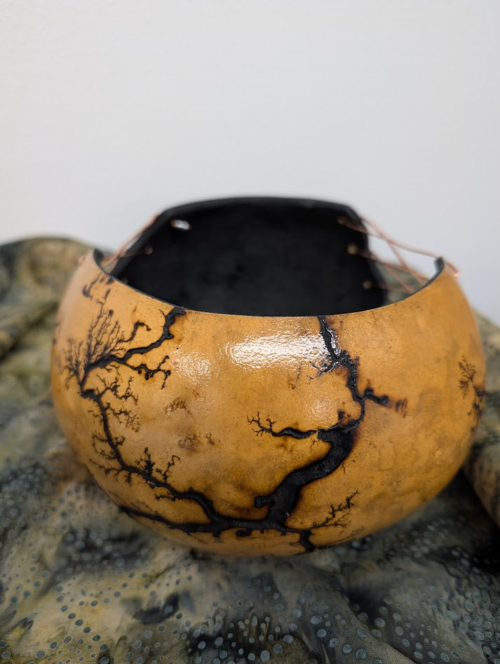 Natural Fractal Burned Wire Bowl #3