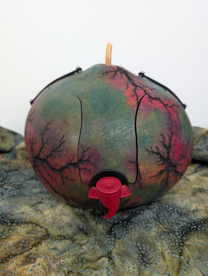 Green and Pink Single Beverage Gourd Dispenser #5