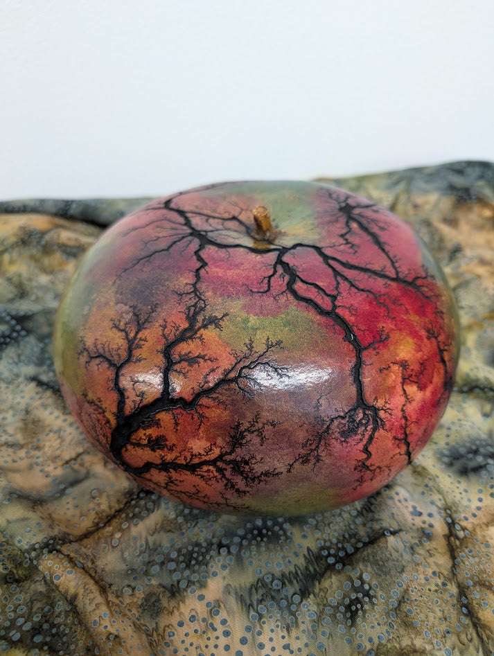 Green and Magenta Ocean Drum Gourd #5