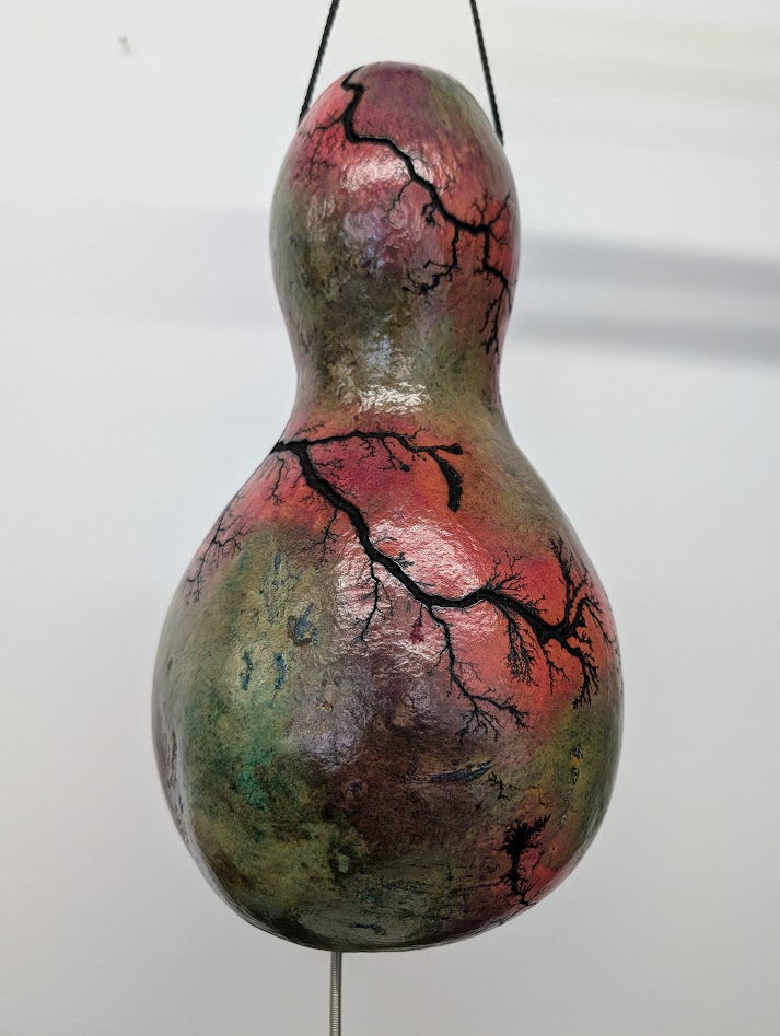 Medium Purple Fractal Burned Thunder Gourd #6