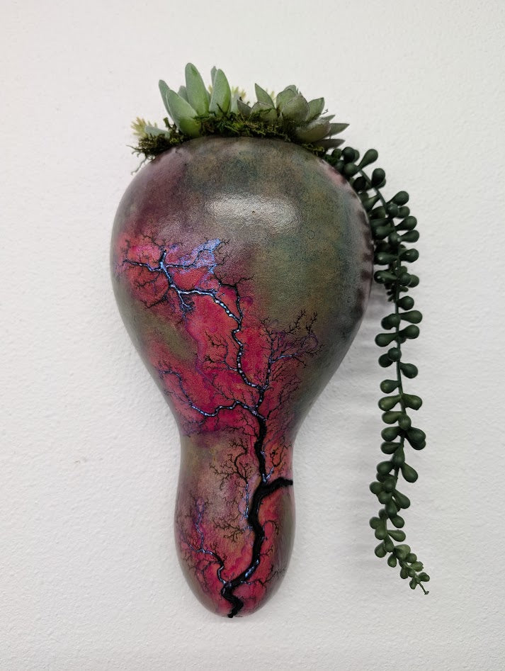 Purple Opal Wall Hanging Sconce Gourd #7