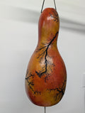 Large Red and Yellow Fractal Burned Thunder Gourd #8