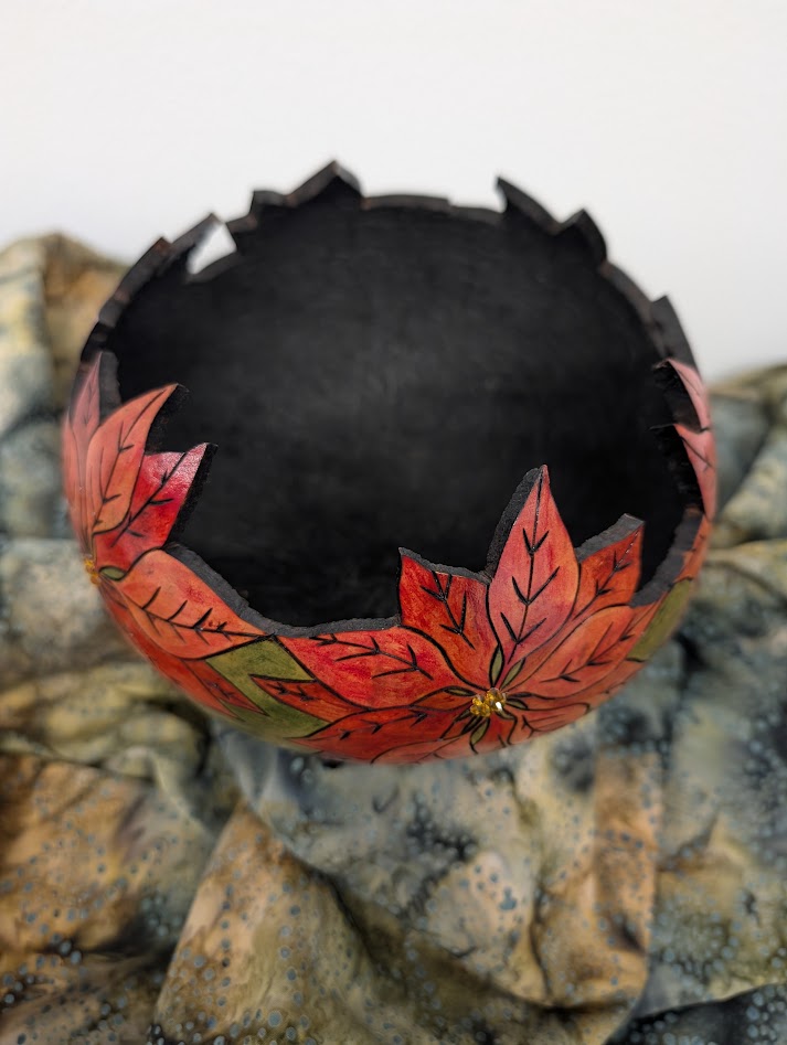 Gourd Bowl Poinsettia