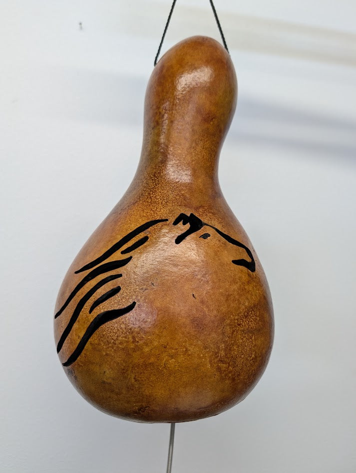 Thunder Gourd Hand Carved Stallion #19