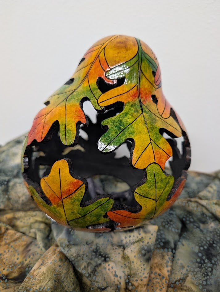 Gourd Luminary Total Fall Leaves