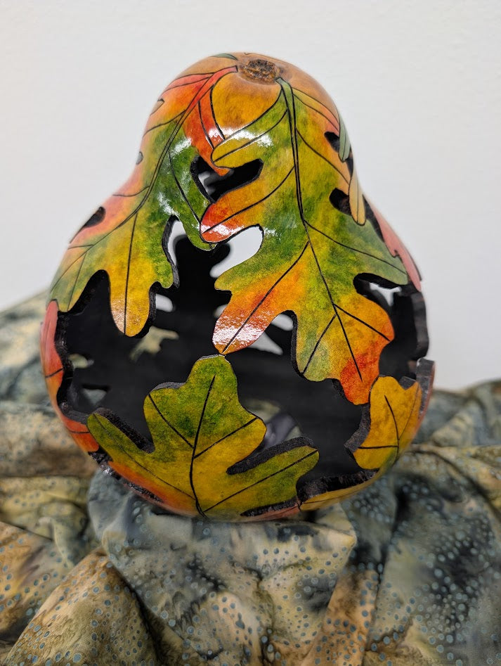Gourd Luminary Total Fall Leaves