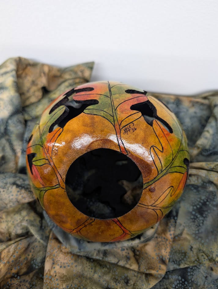 Gourd Luminary Total Fall Leaves